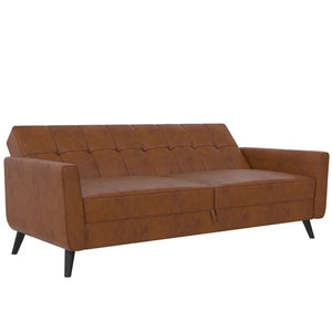 Giblin 81'' Vegan Leather Sleeper Sofa