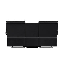 Load image into Gallery viewer, Relax-A-Lounger Clifton Reclining Sofa, Black Faux Leather