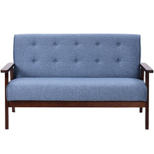 Load image into Gallery viewer, Modern Solid Loveseat Sofa Upholstered PU Leather 2-Seat Couch