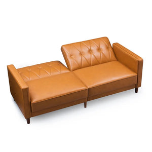 Bruss 77'' Vegan Leather Sofa Bed