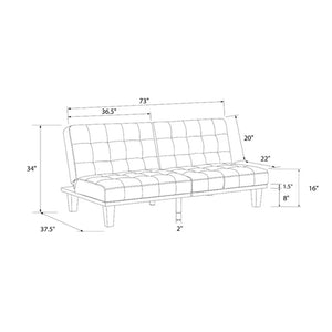 Adhya Full 73'' Wide Split Back Convertible Sofa