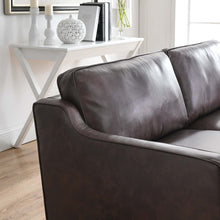 Load image into Gallery viewer, Impart Upholstered Leather Sofa, Brown