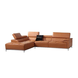 Coalpit Heath 118.5" Wide Genuine Leather Left Hand Facing Sofa & Chaise