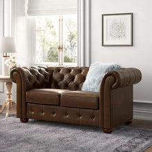 Load image into Gallery viewer, Lucious 68.4&#39;&#39; Vegan Leather Loveseat