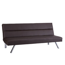 Load image into Gallery viewer, Futon Sofa by Naomi Home - Color: Espresso, Material: Faux Leather