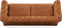 Load image into Gallery viewer, Lyon Sofa in Full-Grain Pure-Aniline Italian Leather, Cognac Tan