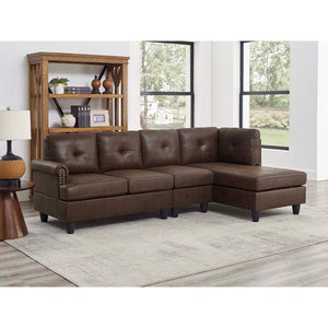 Ailsun 3 - Piece Vegan Leather Chaise Sectional