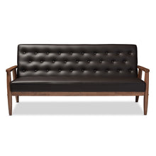 Load image into Gallery viewer, Sorrento Sofa, Black Faux Leather