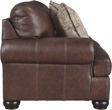 Load image into Gallery viewer, Beamerton New Traditional Leather Queen Sofa Sleeper with 2 Accent Pillows, Brown