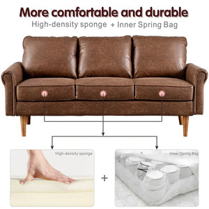 Ainsley 73.6'' Vegan Leather Sofa