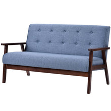 Load image into Gallery viewer, Modern Solid Loveseat Sofa Upholstered PU Leather 2-Seat Couch