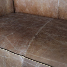 Load image into Gallery viewer, Retro Brown Top Grain Leather Sofa Brancaster Industrial Vintage