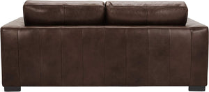 Westview Extra-Deep Down-Filled Leather Sofa Couch, 89"W, Brown