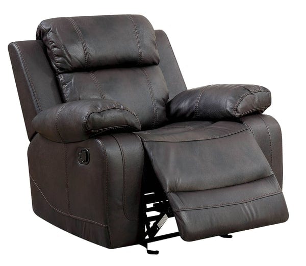 Leather Upholstered Glider Recliner Chair, Brown