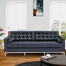 Load image into Gallery viewer, Sofa Loveseat genuine leather Living Room Metal foot