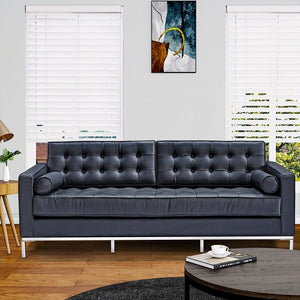 Sofa Loveseat genuine leather Living Room Metal foot