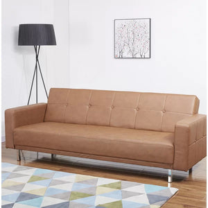 Graham 85.43'' Vegan Leather Sleeper Sofa