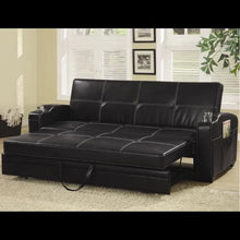 Load image into Gallery viewer, 85.7&#39;&#39; Vegan Leather Sleeper Sofa