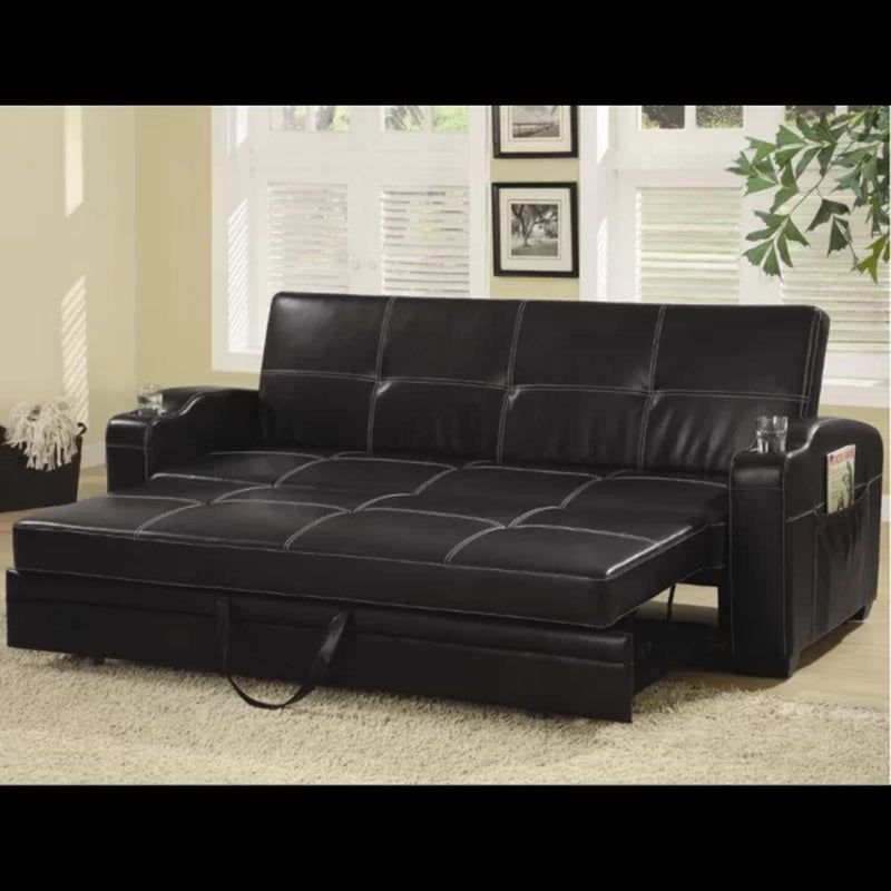 85.7'' Vegan Leather Sleeper Sofa