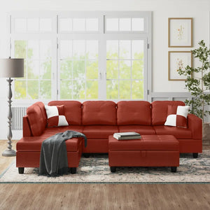 Gafnit 3 - Piece Vegan Leather Chaise Sectional