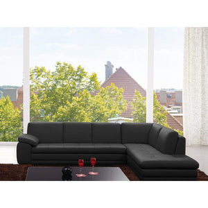 Sanara 123" Wide Genuine Leather Sofa & Chaise