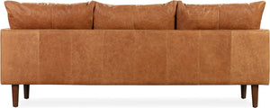 Girona Sofa in Full-Grain Pure-Aniline Italian Leather, Cognac Tan