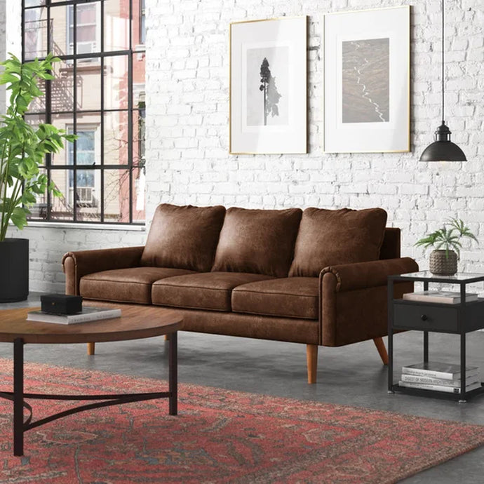 Ainsley 73.6'' Vegan Leather Sofa