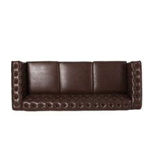 Load image into Gallery viewer, Tufted Chesterfield Faux Leather 3 Seater Sofa