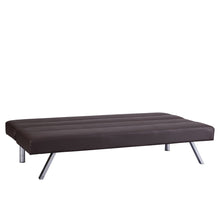 Load image into Gallery viewer, Futon Sofa by Naomi Home - Color: Espresso, Material: Faux Leather