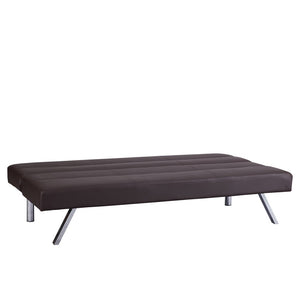 Futon Sofa by Naomi Home - Color: Espresso, Material: Faux Leather