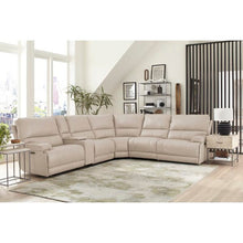 Load image into Gallery viewer, 127&quot; Wide Leather Match Symmetrical Modular Corner Sectional