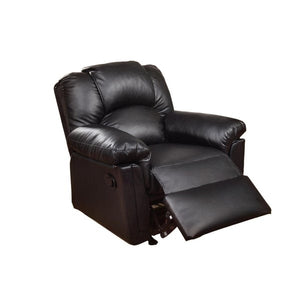 Bonded Leather Rocker/Recliner, Black