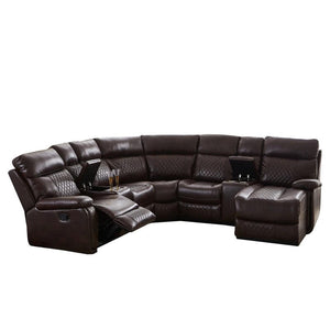 Manual Recliner Living Room Set with Cup Holder and Storage Box, High-End Leather Upholstery for Living Room Apartment