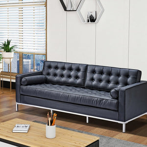 Sofa Loveseat genuine leather Living Room Metal foot