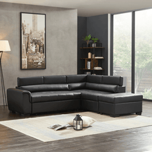 Load image into Gallery viewer, PU Leather Sofa Sectional Sofa Bed for Living Room Sleeper Sofa Set Modern