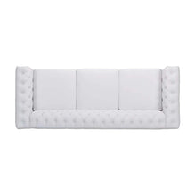 Load image into Gallery viewer, Chesterfield Sofa Living Room Tufted 3-Seat Sofa White Faux Leather