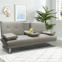 Load image into Gallery viewer, Aml 66.2&#39;&#39; Vegan Leather Sleeper Sofa