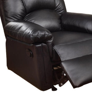 Bonded Leather Rocker/Recliner, Black