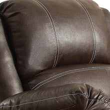 Load image into Gallery viewer, Leather Upholstered Metal Rocker Reclining Chair, Brown