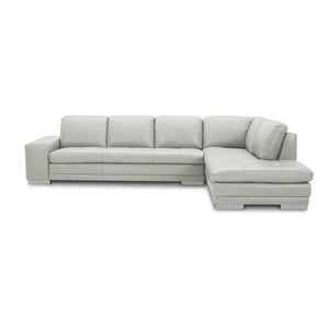 124" Wide Genuine Leather Sofa & Chaise