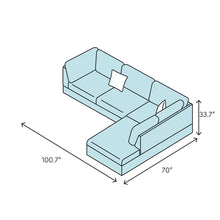 Load image into Gallery viewer, Hardin 3 - Piece Upholstered Chaise Sectional