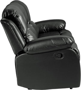 Baluze Double Reclining Sofa, Black, Brown