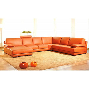 Manatuto 127" Wide Faux Leather Right Hand Facing Corner Sectional