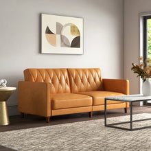 Load image into Gallery viewer, Bruss 77&#39;&#39; Vegan Leather Sofa Bed