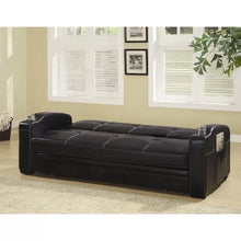 Load image into Gallery viewer, 85.7&#39;&#39; Vegan Leather Sleeper Sofa