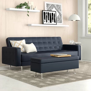 Rosina 86.61'' Vegan Leather Sleeper Sofa