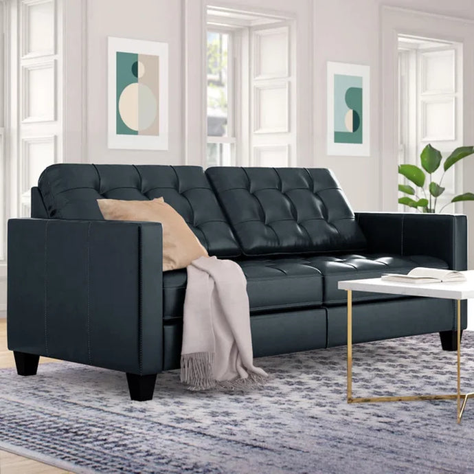 Malcolm 82'' Vegan Leather Sleeper Sofa