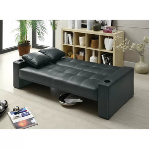 77'' Vegan Leather Sleeper Sofa