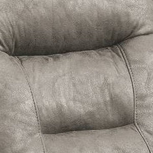 41 Inch Leatherette Power Recliner With USB Port, Gray