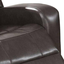 Load image into Gallery viewer, Leatherette Power Glider Recliner With Sloped Arms, Brown